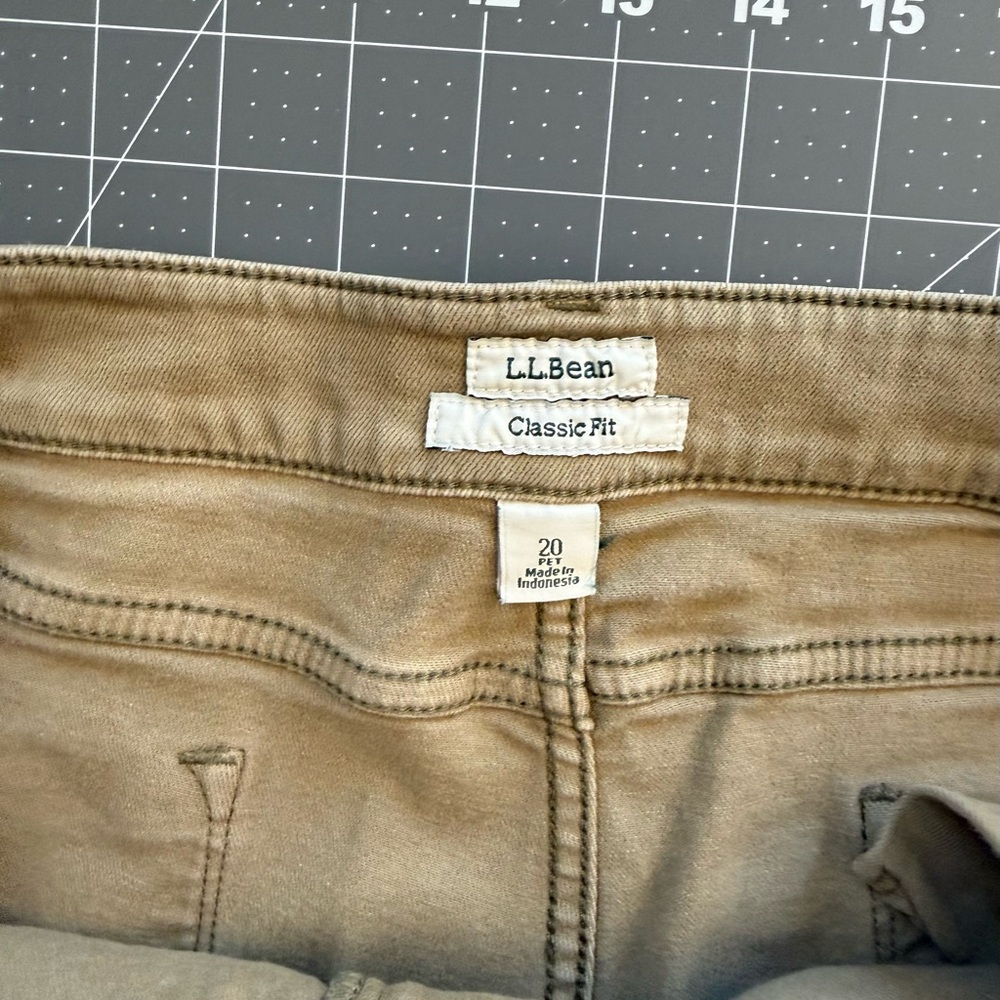 L.L. Bean Classic Fit Light Olive Jeans